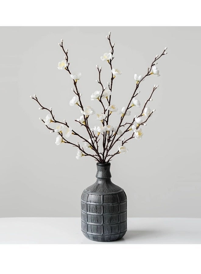 ShebSheb 5 stems Plum Blossom Branch Artificial Flowers for Spring Summer Indoor Decoration,Faux Long Stem Artificial Flowers - Image 5
